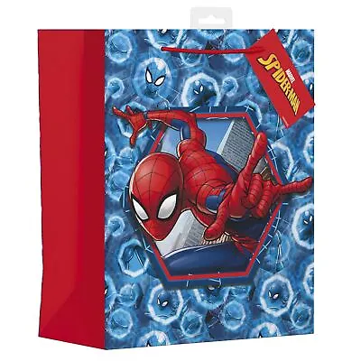 Spider-man Gift Bag Marvel Spidey Design Birthday Xmas Presents 31 X 26cm • £5.67