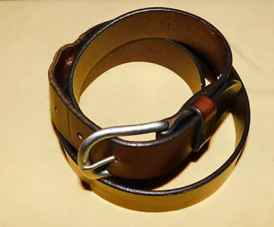 MEN'S J. CREW BROWN MADE IN U.S.A. GENUINE LEATHER BELT SIZE 36/90cm.. • $29.99