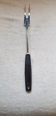 Vintage Foley Meat Utility Fork Black Handle 12 1/2  Chrome • $9.95