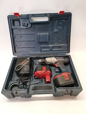£49.99 • Buy BOSCH GSB 24 VE-2 Professional Cordless Hammer Drill Case X 2 Batteries /charger