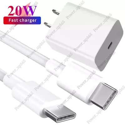 20W Type C Fast Charger Block Adapter USB C To C Cable For IPad Pro/Air Samsung • $9.65