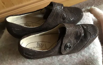 Ladies Waldlaufer Suede Leather Shoes - Size UK 7 - Brown • £9.20