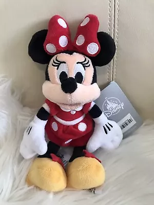 Authentic Disney Store MINNIE MOUSE Red Dress Plush Doll 10  Tall New With Tags • $0.99