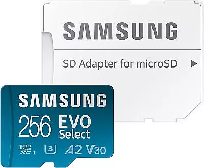 Samsung EVO Select 256GB MicroSD Memory Card 130MB/s Full HD And 4K UHD • $69