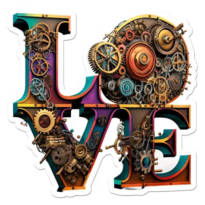 Steampunk Love Gears Vinyl Decal Sticker - Ebn9296 • $16.08