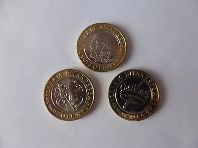 2016 William Shakespeare 2 Pound Coin Set Tragedies Histories Comedies Free Post • £12