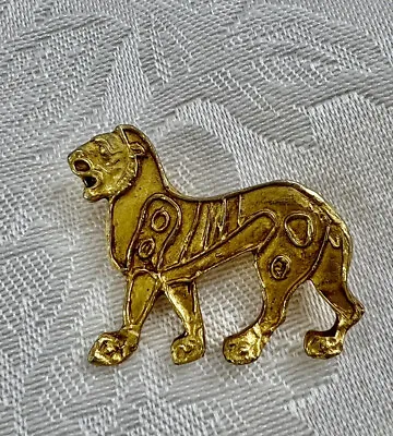 Vintage Signed Alva Museum Reproductions Gold Tone Persian Lion Pin Brooch  • $18