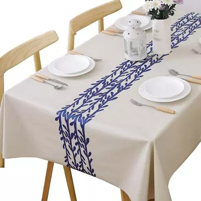 Heavy Duty Vinyl Table Cloth Plastic Table Cloths For Kitchen Dining Table Wi... • $27.83