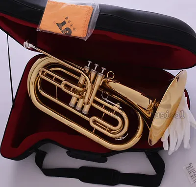 Professional Gold JINYIN Marching Baritone Horn Bb Key Monel Valves W/ Hard Case • $750