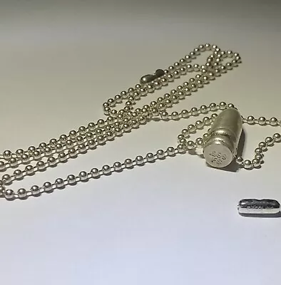 .999 Pure Silver 7.62x39mm Bullet Necklace • $54.99