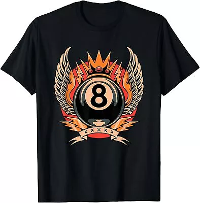 NEW LIMITED Lucky 8 Ball Traditional Tattoo Old School Tattoo Flash Shirt S-3XL • $22.99