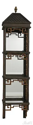 55645EC: MAITLAND SMITH Asian Inspired Lighted Curio Shelf  • $895