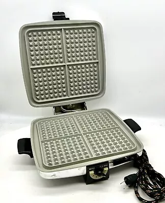 CLEAN Vintage Stainless Sunbeam Waffle Iron/ Grill (Model CG)  Tested & Working • $120