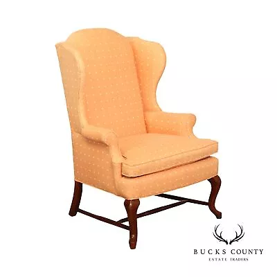 Hammary Queen Anne Style Custom Upholstered Wingback Chair • $365