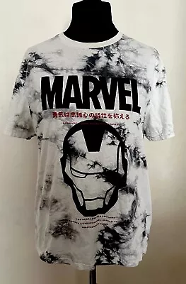 Genuine Marvel Iron Man T-shirt Size Large Men's Japan Cream Comics • £6.99