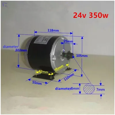 DC 24v 350w Electric Scooter Motors Chain Drive Brushed/ 250w Belt Pulley Geared • £23.99