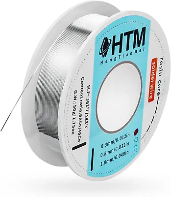 Rosin Core Tin Lead Solder Wire For Electrical Soldering 0.3mm 50g NEW • $13.43