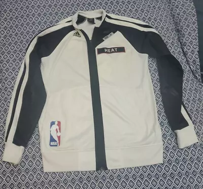 Men's Adidas NBA Miami Heat 2013 On Court Warm Up Track Jacket Size Medium • $39.64