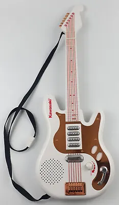 VTG Kawasaki Kids Toy Guitar Electronic Music White Tested Working Free Shipping • $19.99