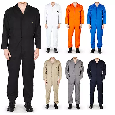 Mens Premium Long Sleeve Coverall Overall Boilersuit Mechanic Protective Work • $44.90