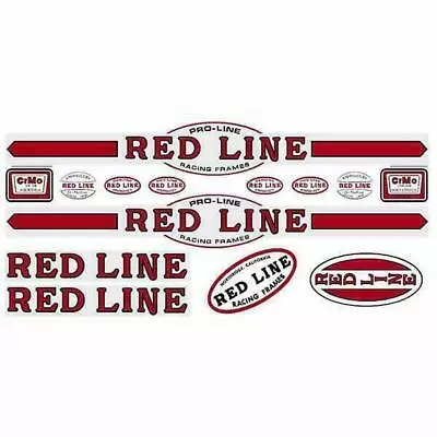 Redline Proline Early Font Decal Set - RED - Old School Bmx • $60.50