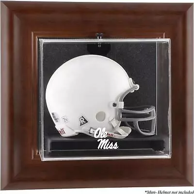 Ole Miss Brown Framed Logo Wall-Mountable Mini Helmet Display Case • $64.99