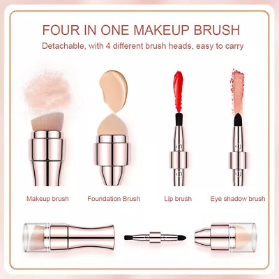 (Rose Gold)Four In One Makeup Brush Set: Makeup Brush Brush Eye Shadow Brush • $18.99