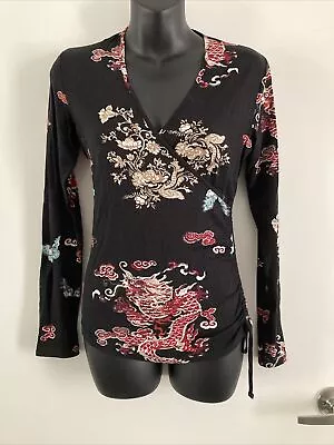 Ladies Kimono Dragon Ojay Top Size 10 • $20