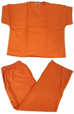 Bob Barker Prison Jail Inmate Orange 2XL Shirt & Pants Halloween Costumes • $59.99