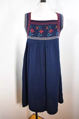 70s 80s VTG ~ Knit Jumper Babydoll Dress ~ S M ~ Cozy BOHO Cutie ~ Acrylic Wash • $29.99