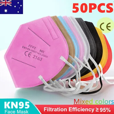 $8.32 • Buy 100PCS N95 KN95 Mask Disposable Respirator Face Masks#5Layers Surgical Mask#