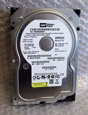 HP 431688-001 Western Digiital 80GB 7.2K 3.5 SATA HDD WD800AAJS-70TDA1 • £30