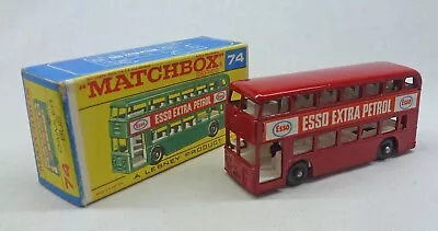 Lesney Matchbox Toys MB74 Daimler Bus Red With F Type Box • £5.25