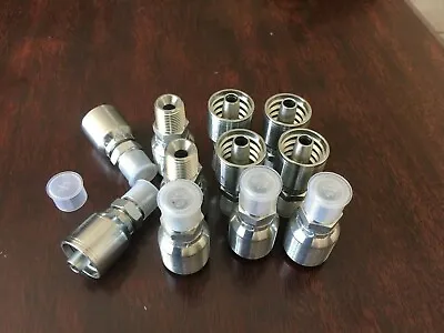 (10 Pc)10143 4-4 PK STYLE HYDRAULIC HOSE FITTINGS 1/4  NPT • $45.73