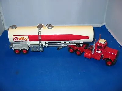 Matchbox Peterbilt Tractor & Getty Oil Tanker 1/64 • $45