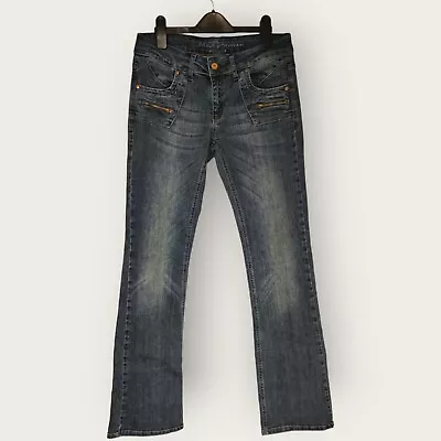 Jane Norman Low Rise Bootcut Mid Blue Jeans UK 12 Vintage Y2K L232 • £25.98