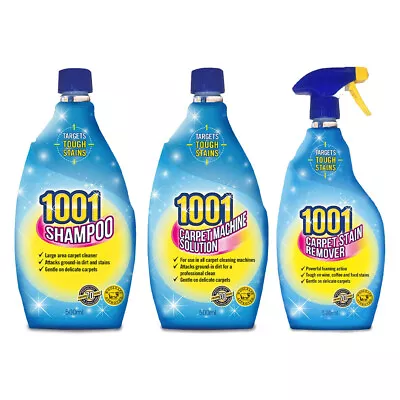 £5.45 • Buy 1001 Carpet Stain Remover Machine Solution Shampoo 500ml