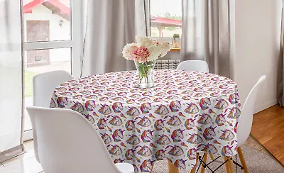 Unicorn Party Round Tablecloth Magic Horse Ice Cream • £27.99