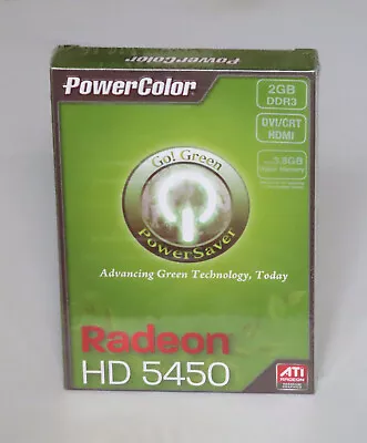 PowerColor Radeon HD 5450 2GB PCI-E Video Card With HDMI DVI VGA: NEW & Sealed • $78.95