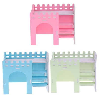 £10.26 • Buy Hamster Guinea Pig House Loft Hideout Playground Exercise Toys With Ladder