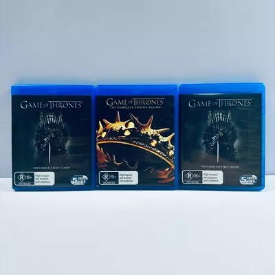 Game Of Thrones Season 1 2 3 (Blu-Ray 2011) Action Adventure Drama VGC • $23.70