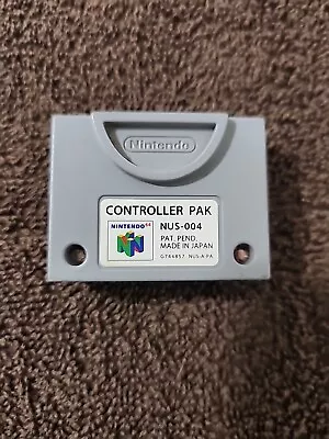 N64 Controller Pak NUS-004 OEM Official Nintendo 64 Memory Card - Tested & Works • $9