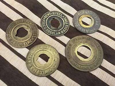 £35 • Buy Vintage Brass Safe Plaque Fire Proof  Job Lot Of 5