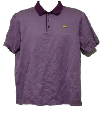 Masters Clubhouse Collection Augusta National  Mens Golf Polo Large Purple  • $15.19