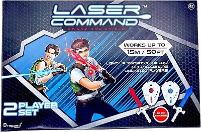 Laser Tag Sword & Shield - Laser Pursuit Game With 2 Infrared Swords & Shields • £17.99