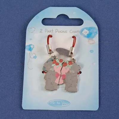 Me To You Tatty Teddy Collectors 2 Part Phone Charm - Holding A Bunch Of Roses • £5.99