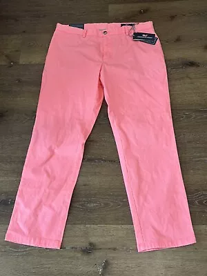 NWT Vineyard Vines Mens Breaker Pants 36 X 30 Papaya Passion Retail $98.50 Pink • $34.89