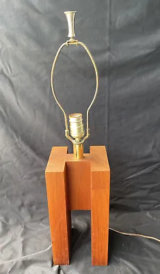 VIntage Automax New York Vintage Mid Century Modern  Teak Lamp • $320