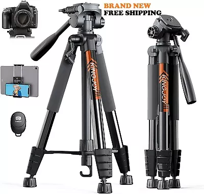 $51.52 • Buy  75 Inch Camera Tripod, Lightweight Travel Video Aluminum Tripod Stand Black