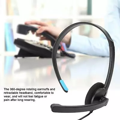 £10.48 • Buy 3.5mm Call Center Headset Operator Headphone With Mic For Cordless Telephone PC